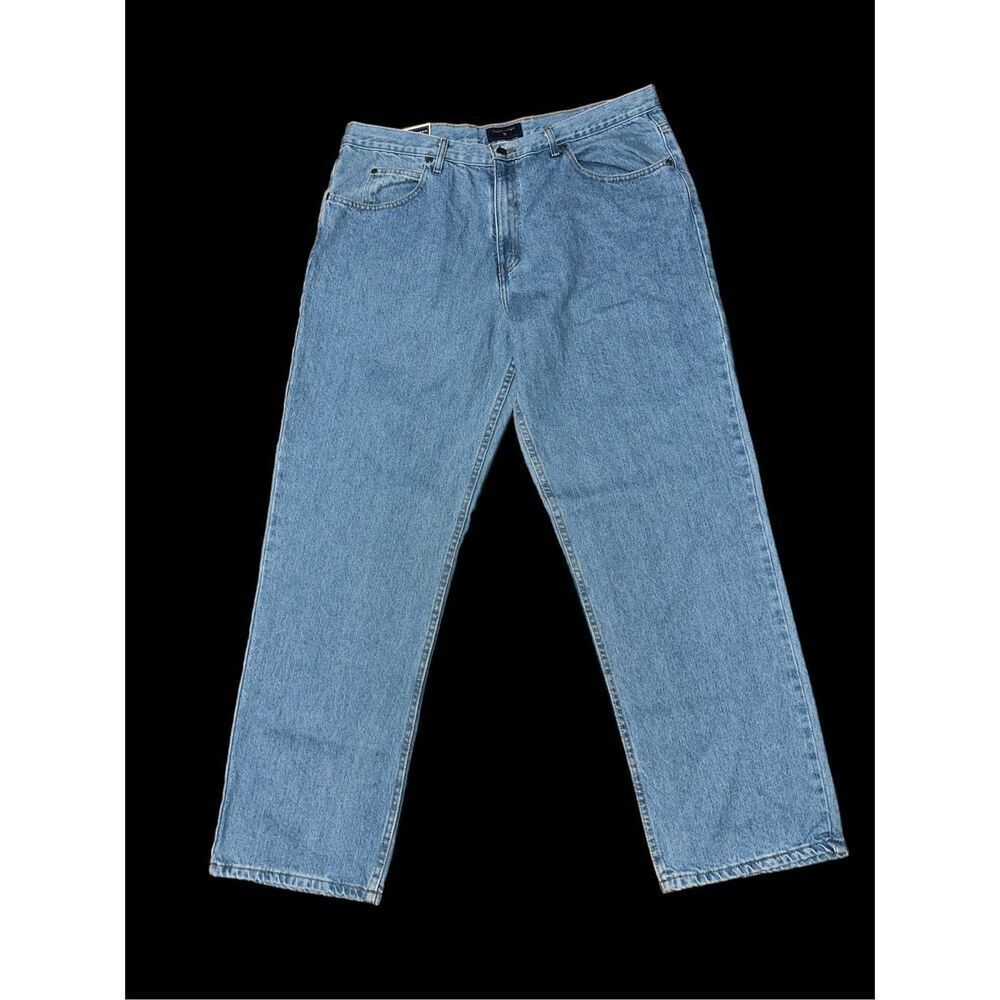 NEW WITH TAGS Saddlebred Men's Blue Classic Fit LT BLU Jeans Size 42W x 32L